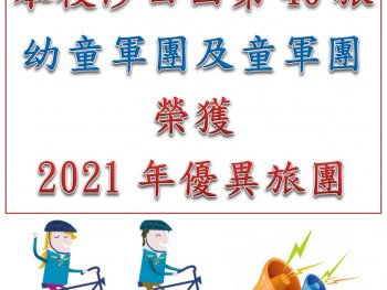 本校沙田西第40旅幼童軍團及童軍團榮獲2021年優異旅團